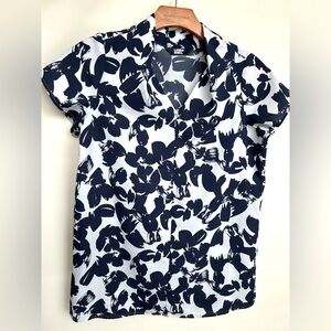 Land's End Chase Bank Floral Short-Sleeve Top